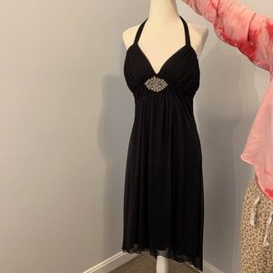 vintage black halter dress